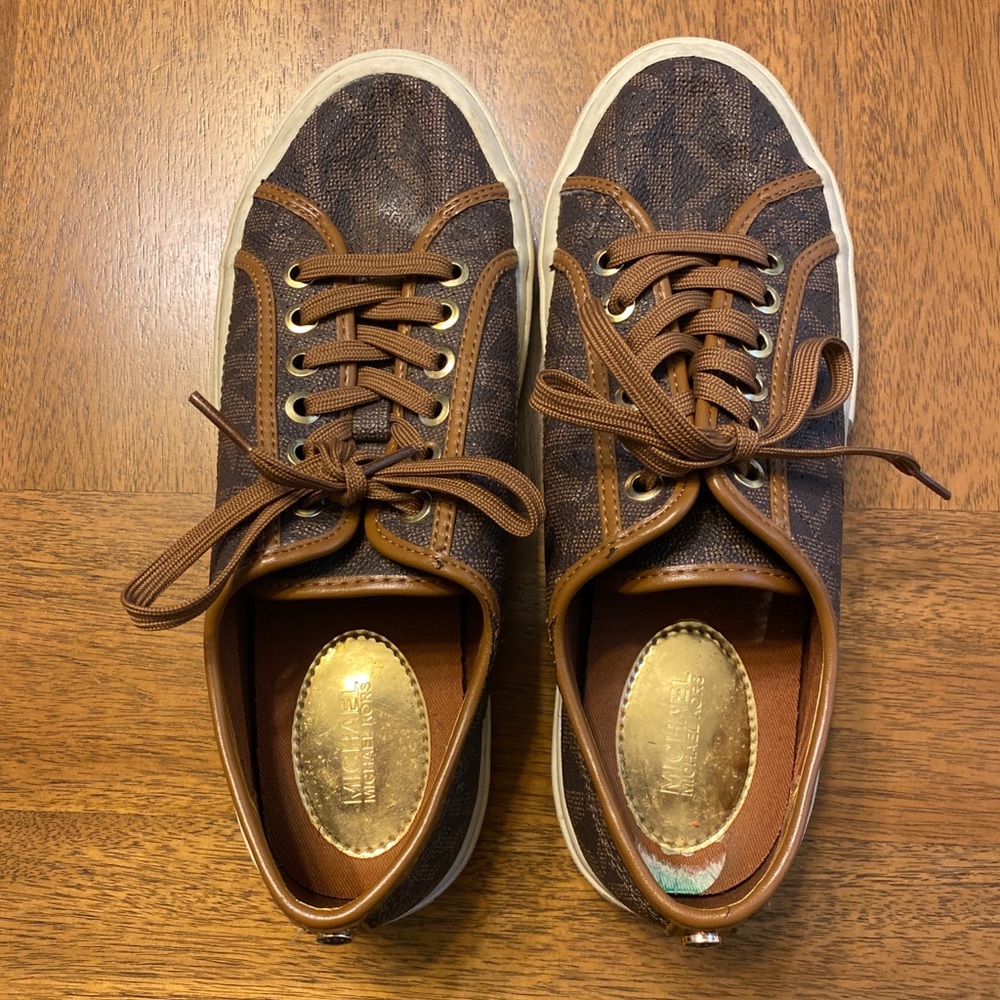Michael kors shoes size 7 brown/gold - Picture 1 of 8